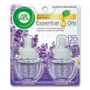 Air Wick Scented Oil Refill, Lavender & Chamomile, 0.67oz, Purple, 2/Pack RAC78473CT REC 78473