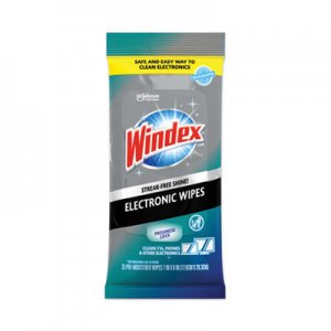 Windex Electronics Cleaner, 25 Wipes, 12 Packs Per Carton SJN642517 642517