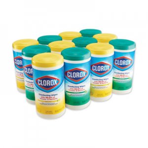 Clorox Disinfecting Wipes, 7 x 8, Fresh Scent/Citrus Blend, 75/Can, 2 Cans/PK, 6 PK/CT CLO01599CT 1599