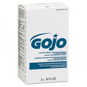 GOJO Antimicrobial Lotion Soap w/Chloroxylenol, Floral, 2000mL Refill, 4/Carton GOJ2212 2212-04