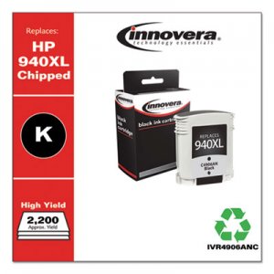 Innovera Remanufactured C4906AN (940XL) High-Yield Ink, Black IVR4906ANC