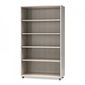 Mayline e5 Series Five-Shelf Bookcase, 36w x 15d x 62h, Summer Suede MLNEZBC3662AGY EZBC3662AGY