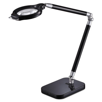 BLACK+DECKER PureOptics Summit Zoom Ultra Reach Magnifier LED Desk Light, 2 Prong, 29", Black BOSLEDARCMAGBLK LEDARCMAGBLK