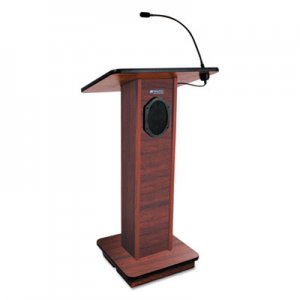 AmpliVox Elite Lecterns with Sound System, 24w x 18d x 44h, Mahogany APLS355MH S355-MH