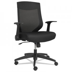 Alera EB-K Series Synchro Mid-Back Mesh Chair, Black/Black Frame ALEEBK4217 EBK BLACK MESH
