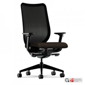 HON Nucleus Series Work Chair, Black ilira-stretch M4 Back, Espresso Seat HONN103CU49