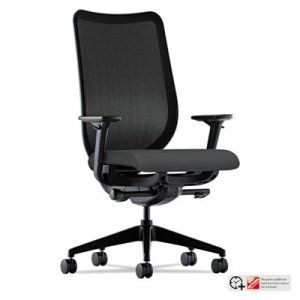 HON Nucleus Series Work Chair, Black ilira-stretch M4 Back, Iron Ore Seat HONN103CU19