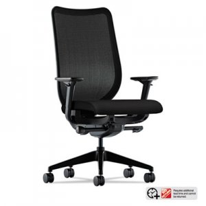 HON Nucleus Series Work Chair, Black ilira-stretch M4 Back, Black Seat HONN103CU10