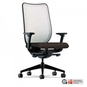 HON Nucleus Series Work Chair, Fog ilira-stretch M4 Back, Espresso Seat HONN102CU49