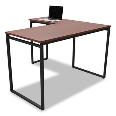 Linea Italia Seven Series L-Shaped Desk, 60 x 60 x 29 1/2, Cherry LITSV751CH LITSH751CH