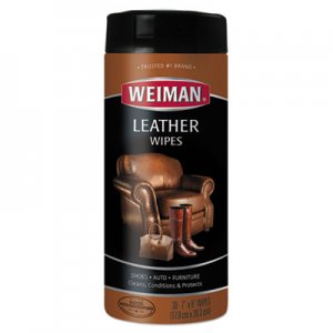 WEIMAN Leather Wipes, 7 x 8, 30/Canister WMN91 91