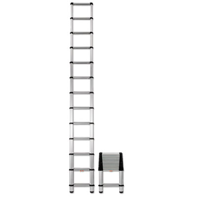 Telesteps Telescopic Extension Ladder, 16 ft, 300lb, 12-Step, Aluminum TLP1600EP 1600EP