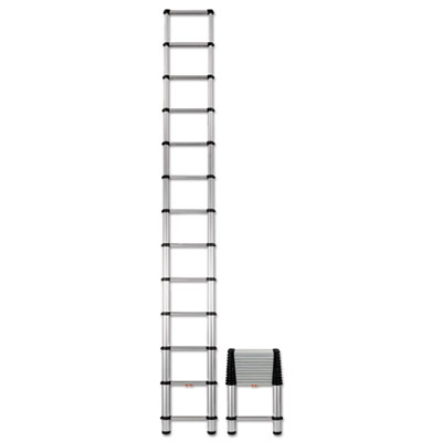 Telesteps Telescopic Extension Ladder, 16 ft, 250lb, 12-Step, Aluminum TLP1600E 1600E