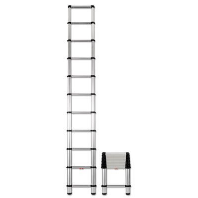 Telesteps Telescopic Extension Ladder, 14 ft, 250lb, 10-Step, Aluminum TLP1400E 1400E