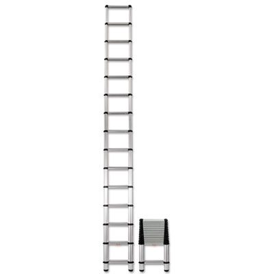 Telesteps Telescopic Extension Ladder, 18 ft, 300lb, 14-Step, Aluminum TLP1800EP 1800EP