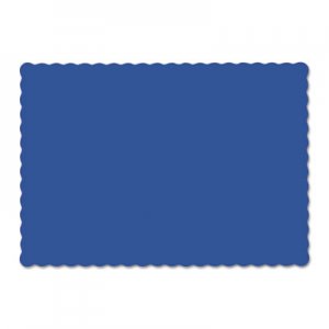 Hoffmaster Solid Color Scalloped Edge Placemats, 9 1/2 x 13 1/2, Navy Blue, 1000/Carton HFM310523 310523