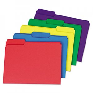 Universal One Heavyweight File Folders, 1/3 Cut One-Ply Top Tab, Letter, Assorted, 50/Pack UNV16466 16466