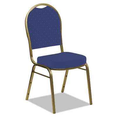 Iceberg Banquet Chairs with Dome Back, Navy/Gold, 4/Carton ICE66233 66233