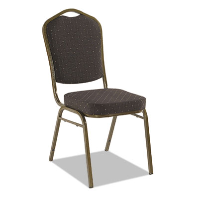 Iceberg Banquet Chairs with Crown Back, Black/Gold, 4/Carton ICE66123 66123