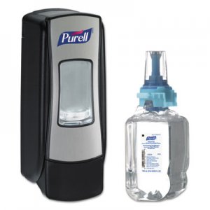 PURELL ADX-7 Advanced Instant Hand Sanitizer Kit, 700mL, Manual, Chrome/Black, 4/CT GOJ8705D4CT 8705-D4