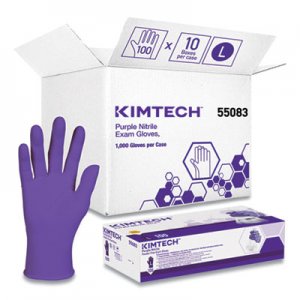 Kimberly-Clark PURPLE NITRILE Exam Gloves, 242 mm Length, Large, Purple, 1000/Carton KCC55083CT 55083