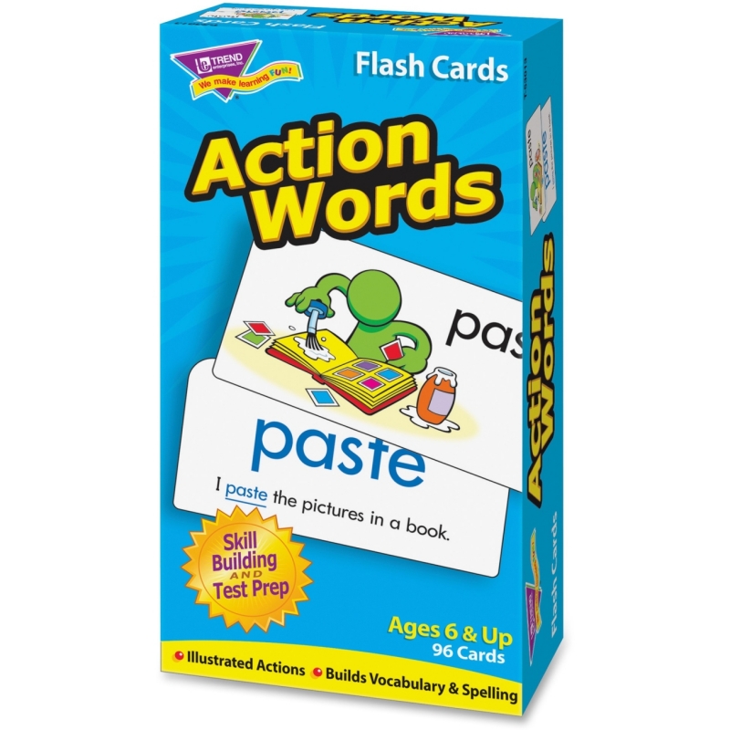 Trend Action Words Skill Drill Flash Cards 53013 TEP53013