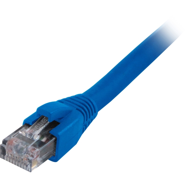 Comprehensive Cat6 Snagless Solid Plenum Shielded Blue Patch Cable 50ft CAT6SHP-50BLU