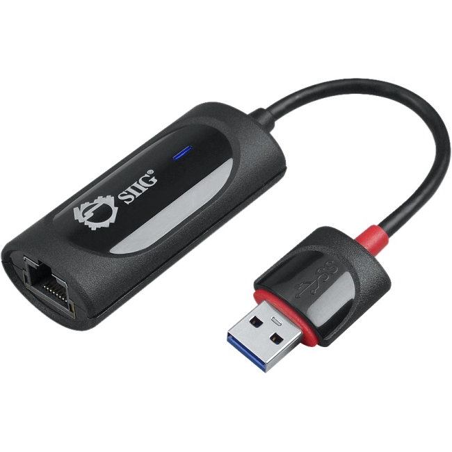 SIIG SuperSpeed USB 3.0 Gigabit LAN Adapter - Black JU-NE0611-S2