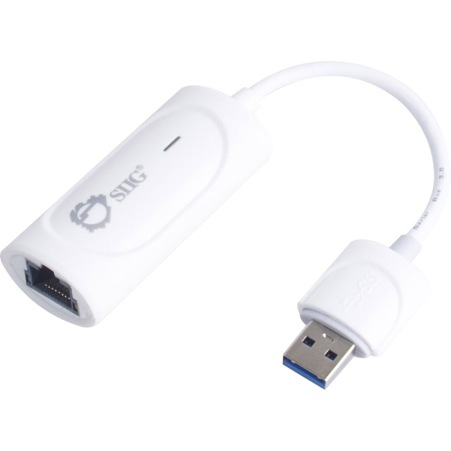 SIIG SuperSpeed USB 3.0 Gigabit LAN Adapter - White JU-NE0621-S2