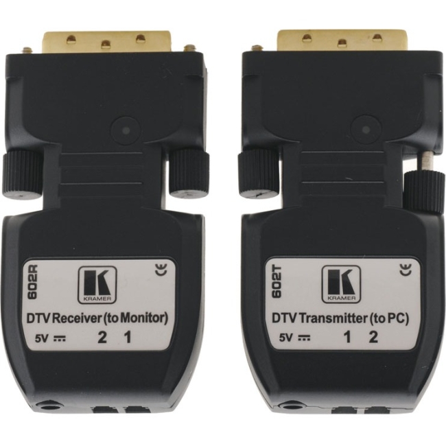 Kramer Detachable DVI Optical Transmitter & Receiver 602R/T