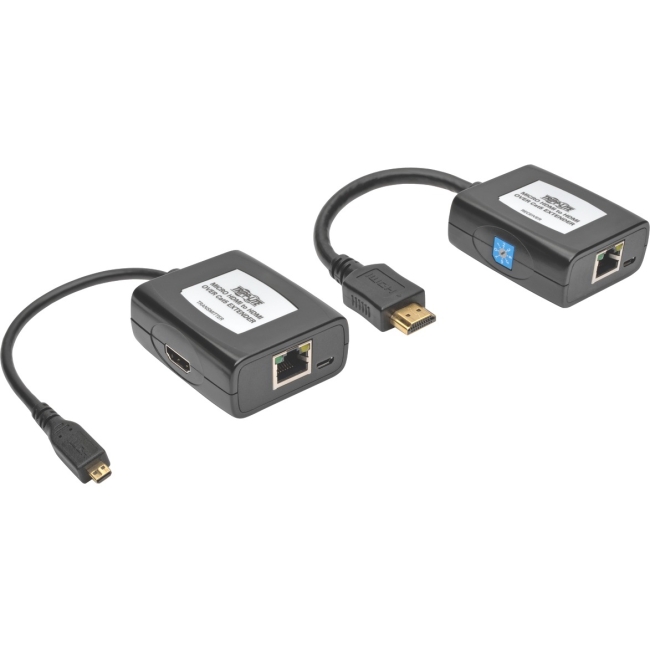 Tripp Lite Micro-HDMI to HDMI over Cat5/Cat6 Active Extender Kit, 1080p @ 60 Hz,USB Powered B126-1A1-U