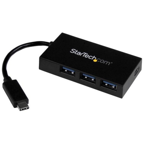 StarTech.com 4-Port USB 3.0 Hub with USB-C - Includes Power Adapter HB30C3A1CFS
