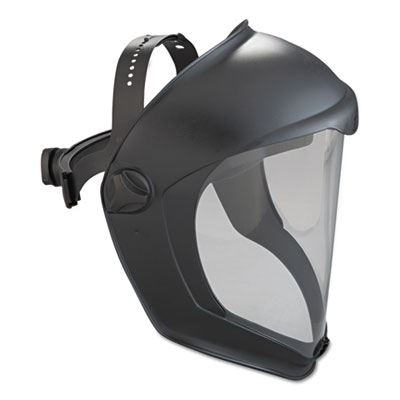 Honeywell Uvex Bionic Face Shield, Matte Black Frame, Clear Lens UVXS8510 763-S8510