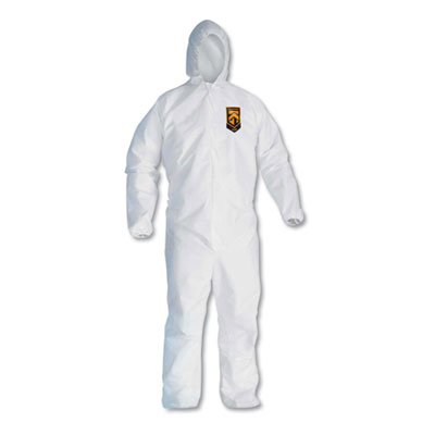 KleenGuard A20 Breathable Particle Protection Coveralls, Zip Closure, 2X-Large, White KCC49115 417-49115