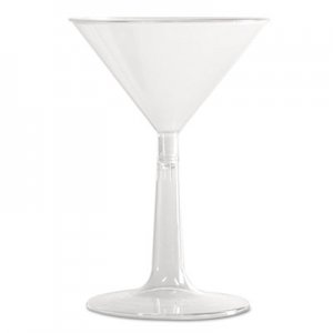WNA Comet Plastic Martini Glasses, 6 oz., Clear, Two-Piece Construction, 12/Pack WNAMT696 WNA MT696