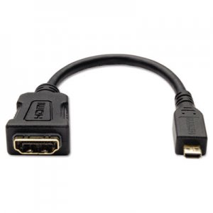 Tripp Lite HDMI Adapter Cables, 6", Black, Micro HDMI Male; HDMI Female TRPP14206NMICRO P142-06N-MICRO