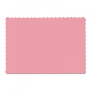 Hoffmaster Solid Color Scalloped Edge Placemats, 9 1/2 x 13 1/2, Dusty Rose, 1000/Carton HFM310525 HFM 310525