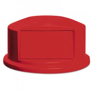 Rubbermaid Commercial Round Brute Dome Top w/Push Door, 24 13/16 x 12 5/8, Red RCP264788RED FG264788RED