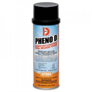 Big D Pheno D Aerosol Antimicrobial Deodorizer, Citrus, 6oz, 12/Carton BGD337 033700
