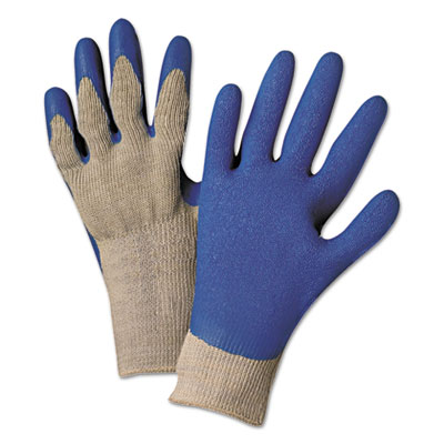 Anchor Brand Latex Coated Gloves 6030, Gray/Blue, Medium ANR6030M