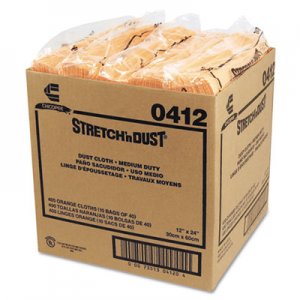 Chix Stretch 'n Dust Cloths, 11 5/8 x 24, Yellow, 40 Cloths/Pack, 10 Packs/Carton CHI0412 0412