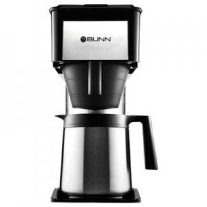 BUNN 10-Cup Velocity Brew BT Thermal Coffee Brewer, Black, Stainless Steel BUNBT 38200.0016