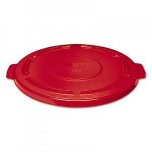 Rubbermaid Commercial Vented Round Brute Lid, 24 1/2 x 1 1/2, Red RCP264560RED FG264560RED