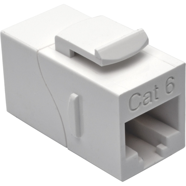 Tripp Lite Cat6 Straight-Through Modular In-Line Snap-In Coupler (RJ45 F/F), White N235-001-WH
