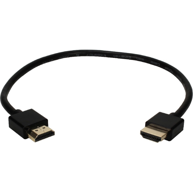 QVS 1.5ft High Speed HDMI UltraHD 4K with Ethernet Thin Flexible Cable HDT-1.5F