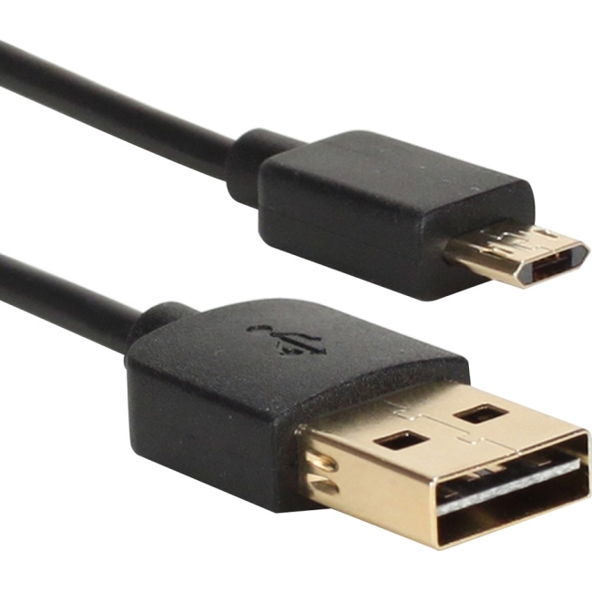 QVS Premium Sync/Charging USB/Micro-USB Data Transfer Cable QP2218R-2