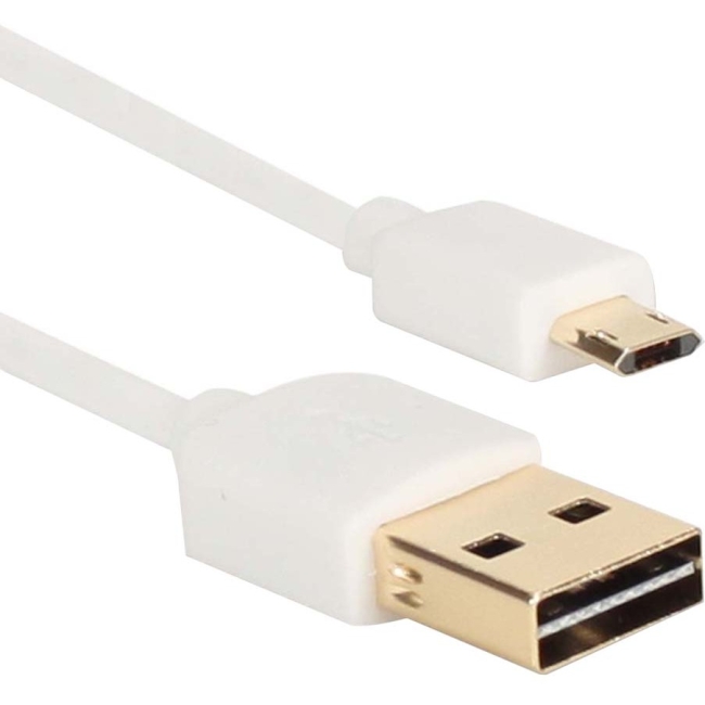 QVS Premium Sync/Charging USB/Micro-USB Data Transfer Cable QP2218R-2W