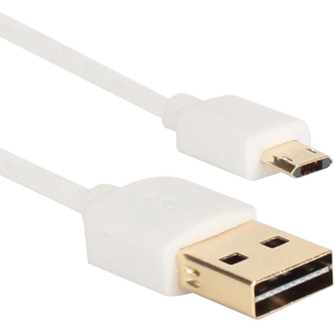 QVS Premium Sync/Charging USB/Micro-USB Data Transfer Cable QP2218R-6W