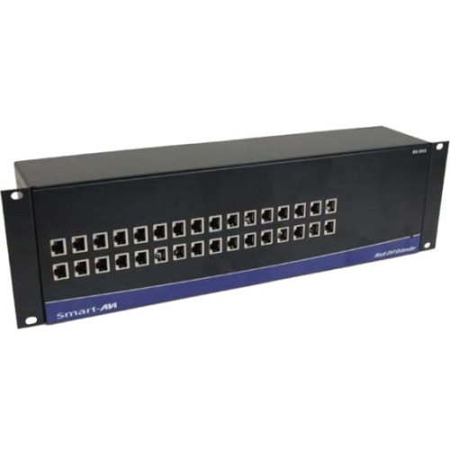SmartAVI Powered Rack/Chassis with DVI-D 2-Port CAT6 STP Transmitter with Local Loop RK-DVS-TX8S
