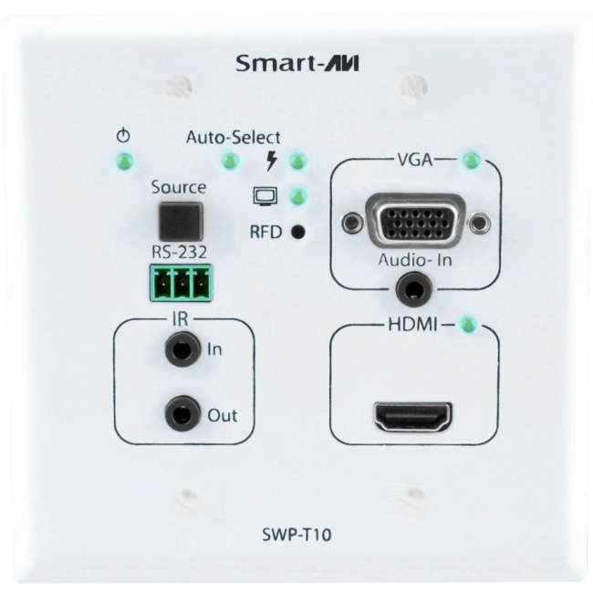 SmartAVI HDMI, VGA, Stereo Audio, IR POE Extender with Integrated Scaler and Converter SWP-T10